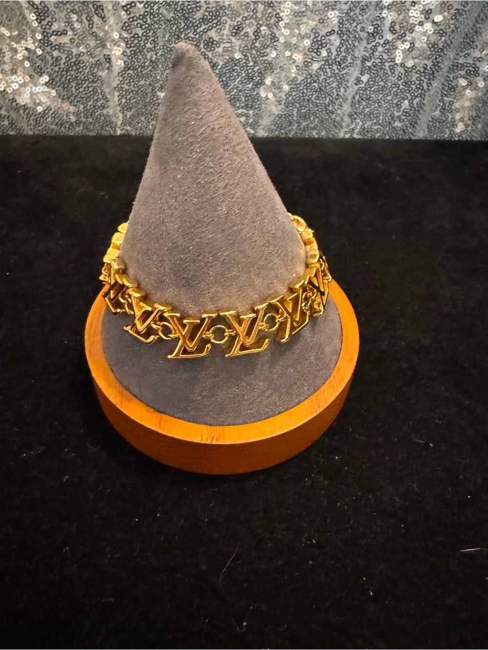 Louis Vuitton Gold Logo Link Bracelet